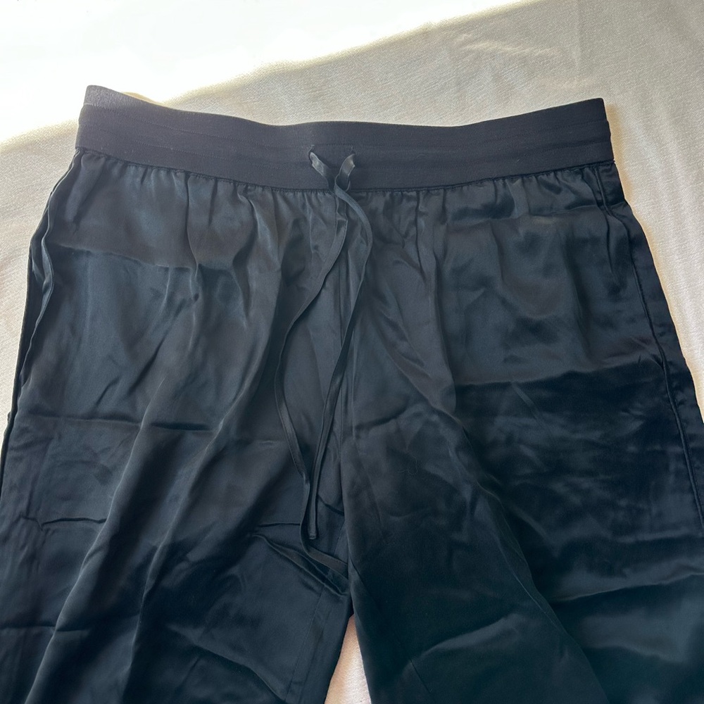 Yummie by Heather Thomson Black Satin Joggers